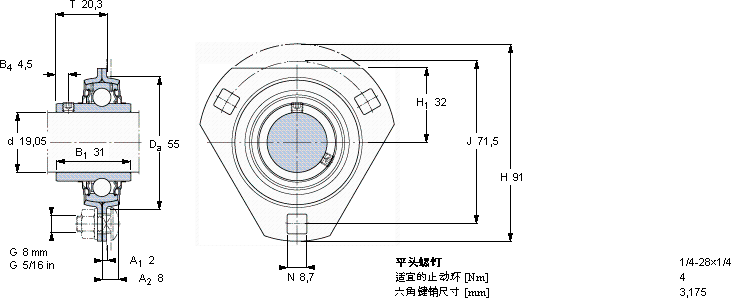 SKFPFD 3/4 TR軸承圖紙
