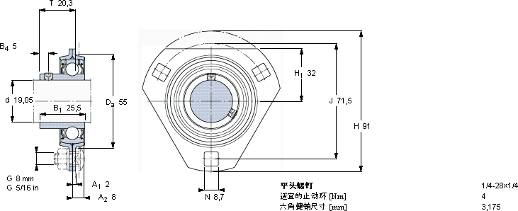 SKFPFD 3/4 RM軸承圖紙