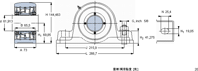SKFSYE 2.7/16 NH軸承圖紙
