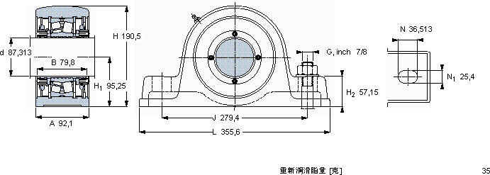 SKFSYE 3.7/16 NH軸承圖紙