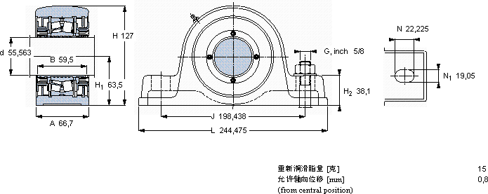 SKFSYE 2.3/16 N-118軸承圖紙