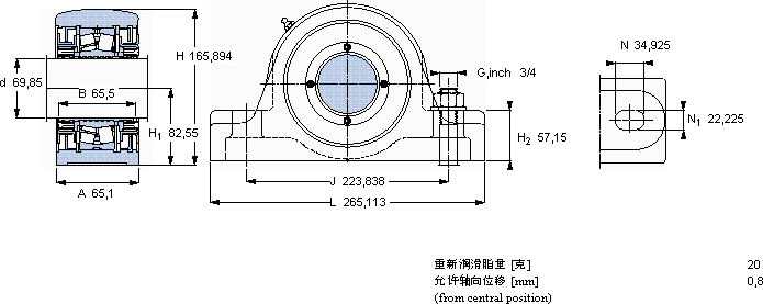 SKFSYR 2.3/4 N-118軸承圖紙