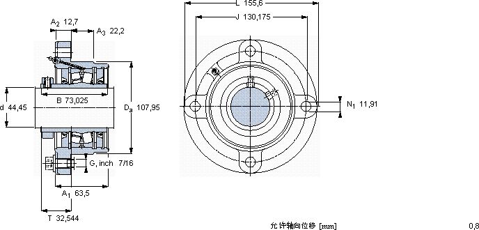 SKFFYRP 1.3/4-3軸承圖紙