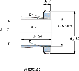 SKFH 204軸承圖紙