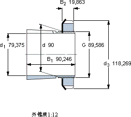 SKFSNW 118x3.1/8軸承圖紙