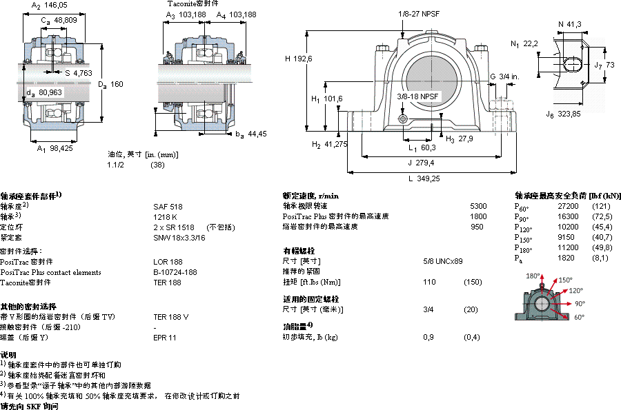 SKFSAF 1518軸承圖紙