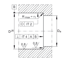 INA推力角接觸球軸承 ZKLF3080-2RS, 雙向，螺釘安裝，兩側(cè)唇密封