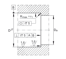 INA推力角接觸球軸承 ZKLF1560-2RS-PE, 增加的公差，雙向，螺釘安裝，兩側(cè)唇密封