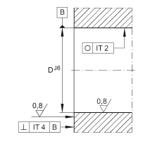 INA角接觸球軸承單元 ZKLFA1263-2RS, 雙向，螺釘安裝，兩側(cè)唇密封，帶平端的法蘭