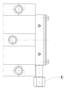 INA夾緊單元 RUKS55-D-A-H-SR, 直線循環(huán)滾柱軸承及導軌組件，油聯(lián)結(jié)器在側(cè)面
