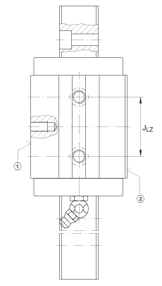 INA球單軌引導系統(tǒng) KUVE35-SB-ZHP, 滑塊側(cè)面帶安裝孔，導軌帶斜齒輪螺旋齒，四排球；可提供耐腐蝕設(shè)計