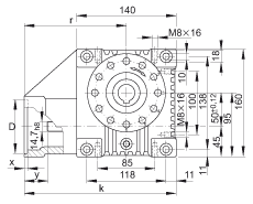 INA齒輪箱 GEtr-50-SCHN-95/115-KL-i, 帶夾緊連接的驅(qū)動(dòng)軸，中心距離 a0 = 50 mm
