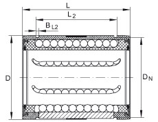 INA直線球軸承 KN16-B-PP, 開式設(shè)計(jì)，所有面進(jìn)行密封，帶再潤(rùn)滑結(jié)構(gòu)，可調(diào)角度