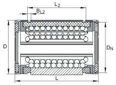 INA直線球軸承 KS20-PP, 兩側(cè)唇密封