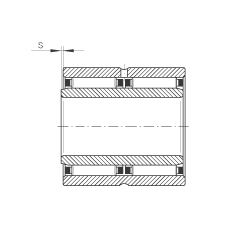 INA滾針軸承 NAO30X45X26-ZW-ASR1, 無擋邊，雙列