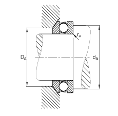 FAG推力深溝球軸承 53232-MP, 根據(jù) DIN 711/ISO 104 標(biāo)準(zhǔn)的主要尺寸，單向，帶球面軸承座圈，可分離