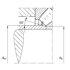 FAG推力調(diào)心滾子軸承 29332-E1, 根據(jù) DIN 728/ISO 104 標(biāo)準(zhǔn)的主要尺寸，單向，可分離