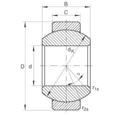 INA關(guān)節(jié)軸承 GE8-FO, 根據(jù) DIN ISO 12 240-1 標準，需維護