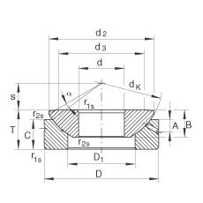 INA推力關(guān)節(jié)軸承 GE70-AX, 根據(jù) DIN ISO 12 240-3 標(biāo)準(zhǔn)，需維護(hù)