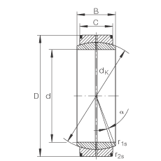 INA關(guān)節(jié)軸承 GE70-DO, 根據(jù) DIN ISO 12 240-1 標(biāo)準(zhǔn)，需維護(hù)