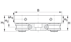 INA滑塊 LFL52-E-SF, 開式滑塊，寬長設(shè)計，無游隙；可提供耐腐蝕設(shè)計