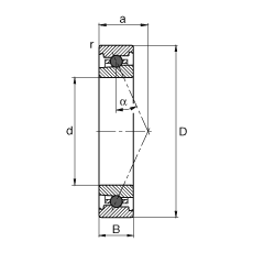 FAG主軸軸承 HC7012-E-T-P4S, 調(diào)節(jié)，成對或單元安裝，接觸角 α = 25°，陶瓷球，限制公差