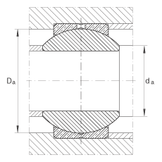 INA關節(jié)軸承 GE8-PB, 根據(jù) DIN ISO 12 240-1 標準，尺寸系列 K，需維護