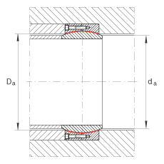 INA大的關(guān)節(jié)軸承 GE400-DW, 根據(jù) DIN ISO 12 240-1 標(biāo)準(zhǔn)，免維護(hù)