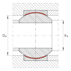 INA關(guān)節(jié)軸承 GE8-PW, 根據(jù) DIN ISO 12 240-1 標(biāo)準(zhǔn)，尺寸系列 K，免維護(hù)
