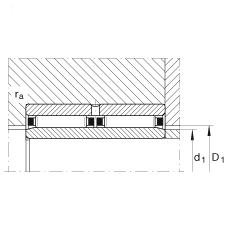 INA滾針軸承 NAO30X45X26-ZW-ASR1, 無擋邊，雙列