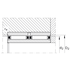 INA滾針軸承 NAO30X45X26-ZW-ASR1, 無擋邊，雙列