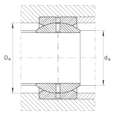 INA關(guān)節(jié)軸承 GE69-ZO, 根據(jù) DIN ISO 12 240-1 標準，英制尺寸，需維護