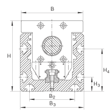 INA直線執(zhí)行器 MKUSE25-KGT05, 帶有六排球的滑塊