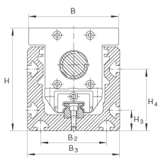 INA直線執(zhí)行器 MKUE-25-KGT20, 帶有四排球的滑塊