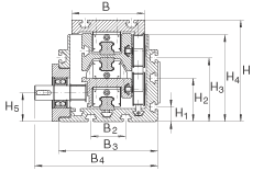 INA可伸縮直線執(zhí)行器 MTKUSE25-ZR, 齒形帶驅動；帶六排球的滑塊