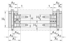 INA平板保持架引導(dǎo)系統(tǒng) LUE6035, 帶滾針及圓柱滾子平板保持架的 L 型抗傾覆系統(tǒng)；可提供耐腐蝕設(shè)計