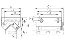 INA適配器 AV19069, 直線滾子軸承，用螺栓從側(cè)面安裝