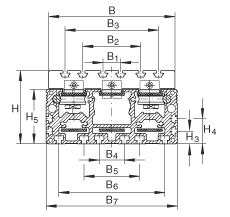 INA直線執(zhí)行器 MLFI200-3ZR, 內導向滑塊，帶三個齒形帶
