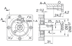 INA直線執(zhí)行器 MKUVE20-B-ZR, 帶有四排球的滑塊