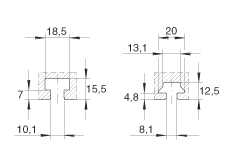 INA直線執(zhí)行器 MLFI200-3ZR, 內導向滑塊，帶三個齒形帶