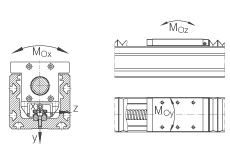 INA直線執(zhí)行器 MKUE-25-KGT20, 帶有四排球的滑塊