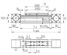 INA直線執(zhí)行器 MKUVE20-B-ZR, 帶有四排球的滑塊