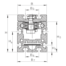 INA直線執(zhí)行器 MLFI50086-B-ZR, 內(nèi)導向滑塊