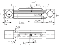 INA直線執(zhí)行器 MLFI50086-B-ZR, 內(nèi)導向滑塊