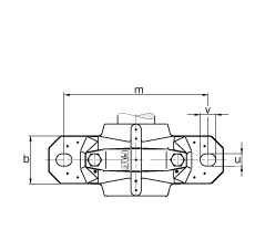 FAG直立式軸承座 SNV140-L + 20313-K-MB-C3 + H313 + TCV613, 根據(jù) DIN 736/DIN737 標(biāo)準(zhǔn)的主要尺寸，剖分，帶錐孔和緊定套的鼓形滾子軸承，Taconite 密封，脂和油潤滑