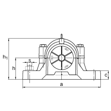 FAG直立式軸承座 SNV320-L + 20330-MB + FSV330, 根據(jù) DIN 738/DIN739 標(biāo)準(zhǔn)的主要尺寸，剖分，帶圓柱孔和緊定套的鼓形滾子軸承，毛氈密封，脂和油潤(rùn)滑
