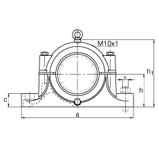 FAG直立式軸承座 S3056-H-N-FZ-AL-L + 230SM260-MA, 剖分的調(diào)心滾子軸承，毛氈密封，脂潤滑