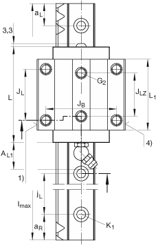 INA導軌 TKVD35-ZHST+SVS, 四排直線循環(huán)球軸承及導軌組件，導軌側(cè)面帶螺旋齒