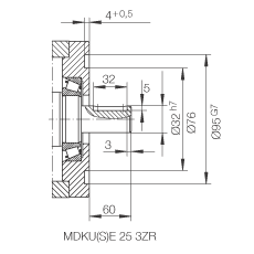 INA串聯(lián)直線執(zhí)行器 MDKUE25-3ZR, 帶有兩排球的滑塊