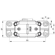 FAG直立式軸承座 SD538-N-FZ-AF-L + 222SM170-TVPA, 剖分的調(diào)心滾子軸承，毛氈密封，脂潤滑